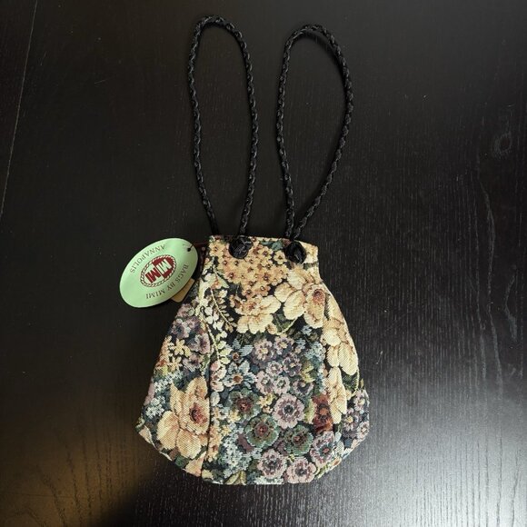 Vintage 90s Floral Tapestry Purse Handbag Convertible Bags by Mimi NEW/NWT - Picture 1 of 9